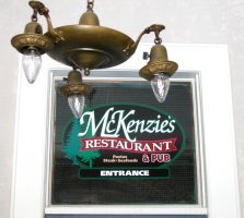 McKenzie's Restaurant sign inside Academy